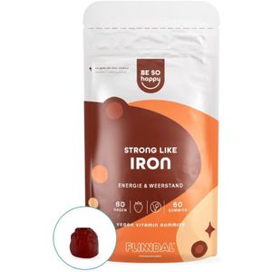 Strong Like Iron Gummies 180 gummies met herhaalgemak | 2+1 gratis (Voor bij een verhoogde behoefte aan ijzer. Makkelijk en lekker) - 180 Kauwtabletten - Flinndal