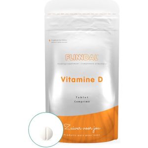 Vitamine D 90 tabletten met herhaalgemak (10 mcg tabletjes vitamine D3 (400 IE). Voor botten, spieren en weerstand.) - 90 Tabletten - Flinndal