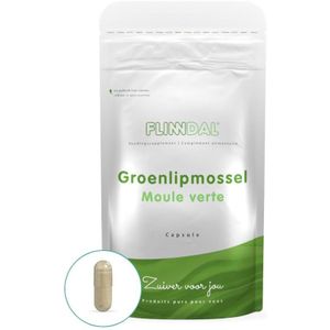 Groenlipmossel 90 capsules met herhaalgemak (Bevat 500 mg extract van groenlipmossel van zuivere kwaliteit - Voor gewrichten) - 90 Capsules - Flinndal