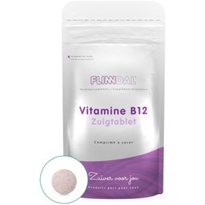 Vitamine B12 Zuigtablet 30 zuigtabletten (Voor het geheugen, zenuwstelsel en meer energie) - 30 Tabletten - Flinndal