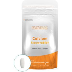Calcium Kauwtablet 90 kauwtabletten (Voor botten en tanden, met vitamine D) - 90 Tabletten - Flinndal