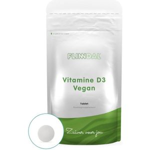 Vitamine D Vegan 90 tabletten met herhaalgemak (Uitstekend opneembare, veganistische vorm van vitamine D3) - 90 Tabletten - Flinndal