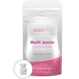 Multi Junior Kauwtablet 90 kauwtabletten met herhaalgemak (Multivitamine voor kinderen met fruitsmaak) - 90 Tabletten - Flinndal