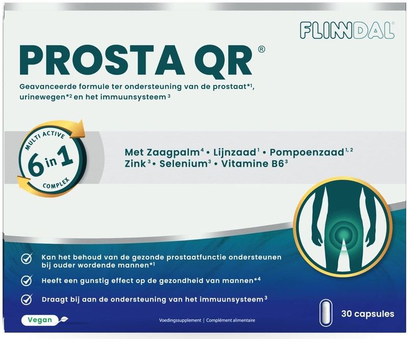 Prosta QR ® 90 capsules (Goed voor de normale functie van de prostaat en blaas van de man*.) - 90 Capsules - Flinndal
