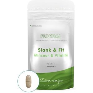 Slank & Fit 30 tabletten (Met natuurlijke ingrediënten voor ondersteuning en extra energie tijdens het afvallen*) - 30 Tabletten - Flinndal