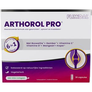 Arthorol Pro 30 capsules (Een geavanceerde 6 in 1 formule voor gewrichten, spieren en kraakbeen.) - 30 Capsules - Flinndal