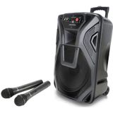 QTX - BUSKER12 - Bluetooth Speaker - Draadloze Microfoons - Portable PA Speaker
