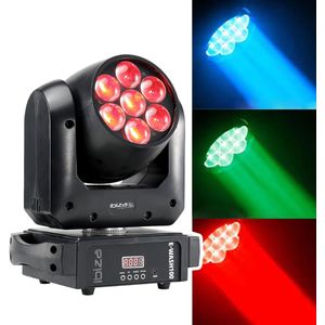 Ibiza E-WASH100 DMX bestuurde LED zoom + wash moving head