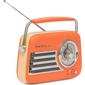 Madison - FREESOUND VR40OR-MAT - Vintage Radio - Mat Oranje - 30W - Bluetooth - USB - FM