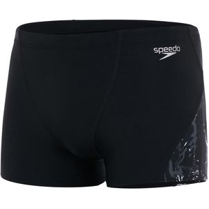 Speedo - Eco Aquashort - Allover V-cut - Zwart - Grijs