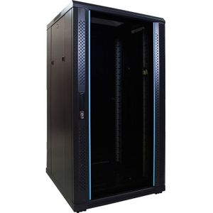 DSIT 22U serverkast met glazen deur 600x600x1200mm (BxDxH) - serverbehuizing - serverrack - 19 inch