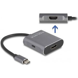 DeLOCK USB Type-C Splitter (DP Alt Mode) to 2 x HDMI MST met USB Type-C PD hdmi splitter