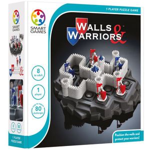 SmartGames Walls & Warriors - 80 opdrachten: Bescherm je kasteel en plaats de muren strategisch!