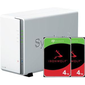 Synology DiskStation DS223j incl. 2x Seagate IronWolf 4 TB harde schijf nas