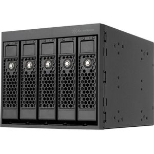 Silverstone SST-FS305B-E - Hot-swap Adapterbehuizing - Zwart - Voor Drie 5,25-inch Bays naar Vijf 3,5-inch Schijven