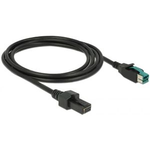 DeLOCK PoweredUSB kabel male 12 V > 2 x 4 pin male voor POS printers en terminals kabel 2 meter