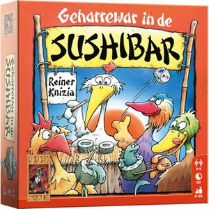 999 Games Geharrewar in de Sushibar - Dobbelspel | Geschikt voor 2-5 spelers vanaf 8 jaar