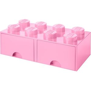 Room Copenhagen LEGO Brick Drawer 8 Roze opbergdoos