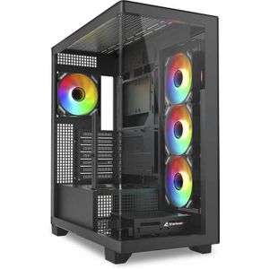 Sharkoon PC-Gehäuse ELITE SHARK CA500 Schwarz, Unterstützte (mATX, ATX, Mini-ITX), PC-behuizing, Zwart
