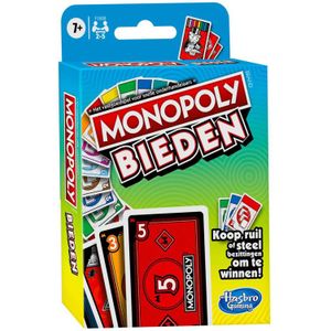 Hasbro Monopoly Bieden - Spannend kaartspel voor 2-5 spelers vanaf 7 jaar