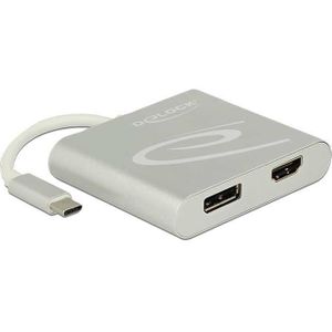 DeLOCK USB-C > 1x HDMI + 1x DisplayPort adapter 0,1 meter, 4K