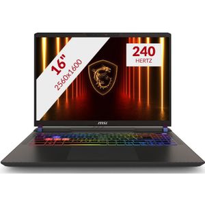 MSI Vector 16 HX AI A2XWIG-607NL - Gaming Laptop - 16 inch - Quad HD+ - 240 Hz - 32 GB DDR5 - 1 TB SSD