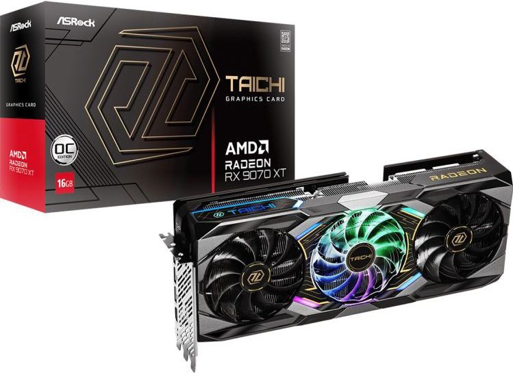 ASRock Radeon RX 9070 XT Taichi 16GB OC grafische kaart