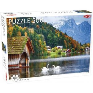 Tactic Puzzel Landscape: Swans on a Lake puzzel 500 stukjes