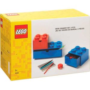 Opbergbox Bureaulade Brick Color, Set van 3 Stuks - LEGO