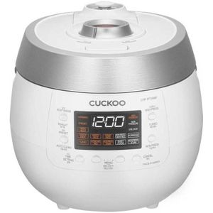 Cuckoo Rijstkoker CRP-RT1008F Dubbele Druk Digitaal - Stomer + rijstkoker - Wit - Zilver