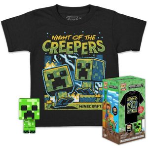 Funko Pocket Pop! and Tee: Minecraft - Blue Creeper Kids T-Shirt t-shirt Large