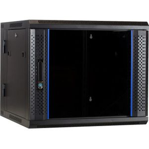 DSI 9U wandkast (kantelbaar) met glazen deur- DS6609-DOUBLE server rack 600 x 600 x 500mm
