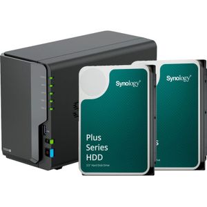 Synology DS224+ incl. 2x HAT3300-4T 4 TB harde schijf nas 2x LAN, USB 3.2 Gen 1