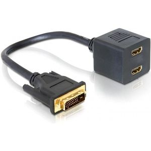 DeLOCK Adapter DVI 25 - 2x HDMI adapter 65069