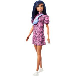 Mattel Fashionistas Doll 143 - Pink & Black Dress pop