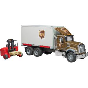 Bruder 2828 Mack Granite UPS met Vorkheftruck