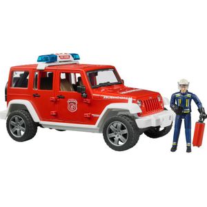 Bruder 2528 Jeep Wrangler Brandweer + Speelfiguur