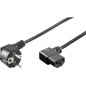 goobay Voedingskabel kabel 5 meter, gehoekte 3-Pin Euro plug