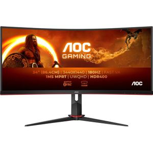 AOC CU34G2XP/BK gaming monitor 2x HDMI, 2x DisplayPort