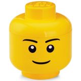 Opbergbox Iconic Hoofd Boy 16 cm, Geel - LEGO
