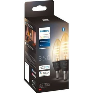 Philips Filament Candle E14 - 2-pack lamp 2200-4500K, Dimbaar