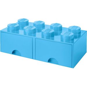 Room Copenhagen LEGO Brick Drawer 8 Licht blauw opbergdoos