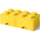 Room Copenhagen LEGO Brick Drawer 8 Geel opbergdoos