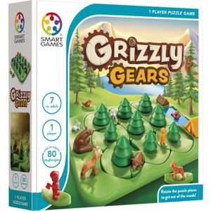 SmartGames - Grizzly Gears - 80 Uitdagingen - Voor 1 Speler - Breinbreker - Pas Op Voor de Beer!
