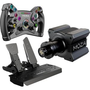 MOZA KS stuurwiel + R9 V2 stuurbasis + SR-P (Throttle + Brake) Bundel