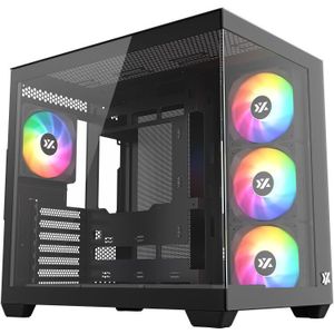 XYZ - Tesseract X - PC-behuizing - Zwart - Cubistisch Ontwerp