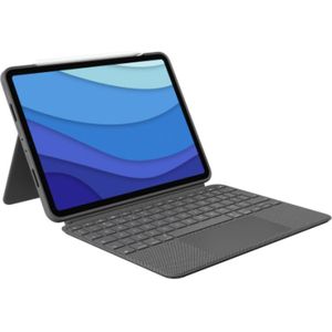 Logitech Combo Touch Apple iPad Pro 11 inch (2022/2021/2020) Toetsenbord Hoes QWERTY Grijs