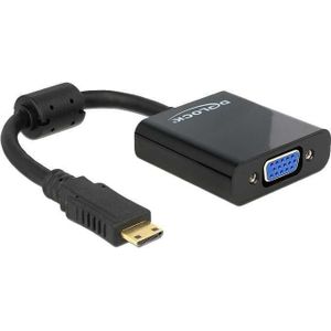 DeLOCK Mini HDMI-C (male) > VGA (female) adapter 0,24 meter
