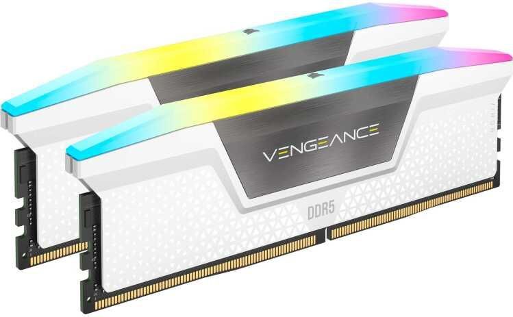 CORSAIR - Vengeance RGB - RAM Geheugen - Wit - 32GB (2x16GB) 6000MHz CL30 Intel XMP iCUE Compatibel