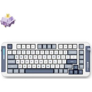 MCHOSE X75 Navy Blue Hyacinth Wireless Gasket Mount Mechanical toetsenbord